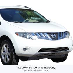 APS - APS Stainless Billet Bumper Grille Black for 09-10 Nissan Murano GR14FEE68J - Image 1