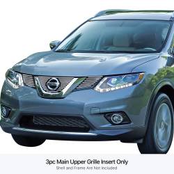 APS - APS Stainless Billet Grille-Polish for 14-16 Nissan Rogue GR14FEE71S - Image 1