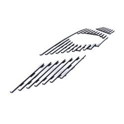 APS - APS Stainless Billet Grille-Polish for 14-16 Nissan Rogue GR14FEE71S - Image 2