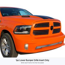 APS - APS Stainless Billet Bumper Grille-Polish for 13-18 Ram 1500 Sport GR04FEI20S - Image 1