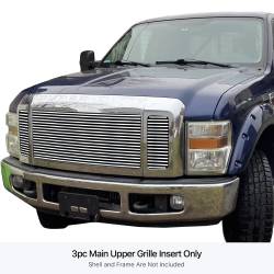 APS - APS Stainless Billet Grille-Polish 08-10 Ford Super Duty GR06HEE41S - Image 1