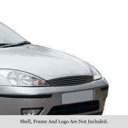 APS - APS Stainless Billet Grille Black 00-04 Ford Focus GR06HEG61J - Image 1