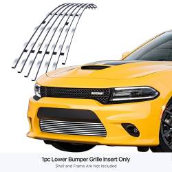 APS - APS Stainless Billet Bumper Grille-Polish for 15-18 Charger GT/RT GR04FFJ34S - Image 1
