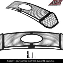 APS - APS Wire Mesh Grille Black 19-23 Ford Ranger GR06GEA46H - Image 2