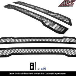 APS - APS Wire Mesh Grille Black 17-20 Ford F150 Raptor GR06GEA54K - Image 2