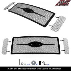 APS - APS Wire Mesh Grille Black 05-07 Super Duty/Excursion GR06GEA76H - Image 2