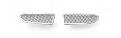 APS - APS Wire Mesh Fog Light Grilles-Polish for 11-20 Dodge Journey SE GR04GFH78T - Image 2
