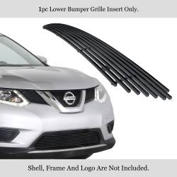 APS - APS Stainless Billet Bumper Grille Black for 14-16 Nissan Rogue GR14FFC88J - Image 1