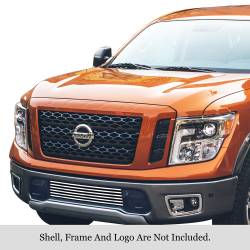 APS - APS Stainless Billet Bumper Grille-Polish for 16-19 Nissan Titan GR14FFC96S - Image 1