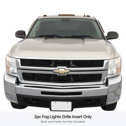APS - APS Stainless Billet Fog Light Grilles-Polish 07-13 Silverado 1500 GR03FFJ24S - Image 1
