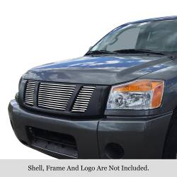 APS - APS Stainless Billet Grille-Polish for 08-15 Nissan Titan GR14FFE20S - Image 1