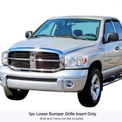 APS - APS Stainless Billet Bumper Grille Black for 06-08 Ram 1500 Sport GR04HEC19J - Image 1