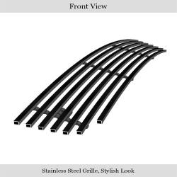 APS - APS Stainless Billet Bumper Grille Black for 07-09 Altima Coupe GR14FFE67J - Image 2