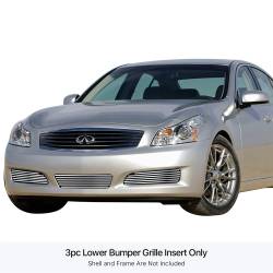 APS - APS Stainless Billet Bumper Grille Black for 07-08 G35 Sedan GR14FFH86S - Image 1