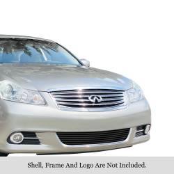 APS - APS Stainless Billet Bumper Grille Black for 08-10 M35/M45 GR14FFI58J - Image 1