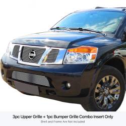 APS - APS Stainless Billet Grille-Polish for 08-15 Nissan Armada GR14FGG79S - Image 1