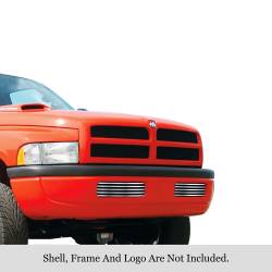 APS - APS Stainless Billet Bumper Grille-Polish for 94-01 Dodge Ram Truck GR04HEJ35S - Image 1