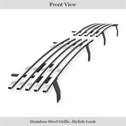 APS - APS Stainless Billet Bumper Grille-Polish for 94-01 Dodge Ram Truck GR04HEJ35S - Image 2