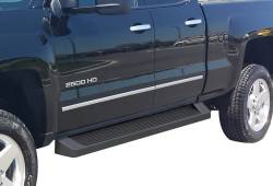 APS - APS iRunning Running Boards Black 07-18 Silverado/Sierra Double IB03RAI5B - Image 1