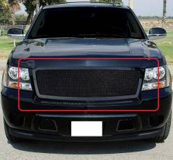 APS - APS Wire Mesh Grille Black 07-14 Tahoe/Suburban/Avalanche GR03GEB28H - Image 1