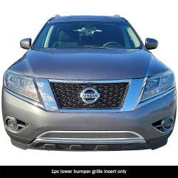 APS - APS Wire Mesh Bumper Grille-Polish for 13-16 Nissan Pathfinder GR14GEE64T - Image 1
