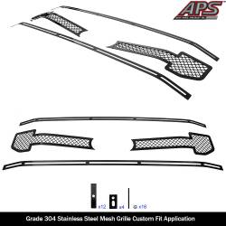 APS - APS Wire Mesh Grille Black 20-21 Ford Super Duty XL/XLT GR06GEJ79K - Image 2