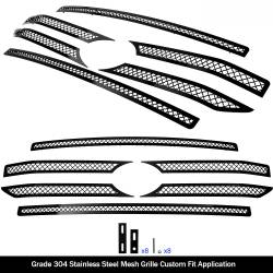 APS - APS Wire Mesh Grille Black 20-22 Ford Super Duty Lariat GR06GEJ80K - Image 2