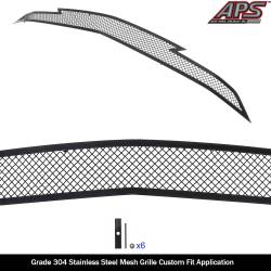 APS - APS Wire Mesh Grille Black 19-24 Chevrolet Camaro 1SS/2SS GR03GEJ91H - Image 2