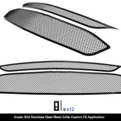 APS - APS Wire Mesh Grille Black 16-18 Chevrolet Malibu GR03GFC73H - Image 2