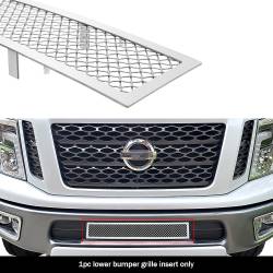 APS - APS Wire Mesh Bumper Grille-Polish for 16-19 Nissan Titan GR14GFC96T - Image 1