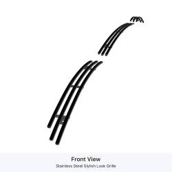 APS - APS Stainless Billet Bumper Grille Black for 05-06 Volvo XC90 GR22FEE10J - Image 2