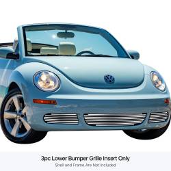 APS - APS Stainless Billet Bumper Grille-Polish for 06-11 VW Beetle GR22FEE16S - Image 1