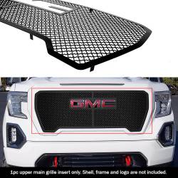 APS - APS Wire Mesh Grille Black 19-21 GMC Sierra 1500 SLT/AT4 GR07GEJ34K - Image 1