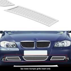 APS - APS Wire Mesh Bumper Grille-Polish for 06-07 BMW 325I/330I GR23GEE24T - Image 1