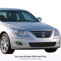 APS - APS Stainless Billet Bumper Grille Black for 09-11 Genesis Sedan GR25FFF88J - Image 1