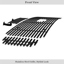 APS - APS Stainless Billet Grille Black 00-04 Ford Excursion GR06FAA42J - Image 2