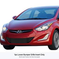 APS - APS Stainless Billet Bumper Grille Black for 12-16 Elantra Sedan GR25FFI48J - Image 1