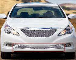 APS - APS Wire Mesh Bumper Grille-Polish for 11-14 Hyundai Sonata GR25GFG96T - Image 1