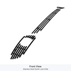 APS - APS Stainless Billet Bumper Grille Black for 06-08 Mercedes ML350 GR26FEE12J - Image 2