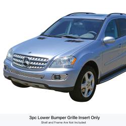 APS - APS Stainless Billet Bumper Grille-Polish for 06-08 Mercedes ML350 GR26FEE12S - Image 1