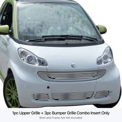 APS - APS Stainless Billet Grille-Polish for 08-12 Smart ForTwo GR26FFF01S - Image 1