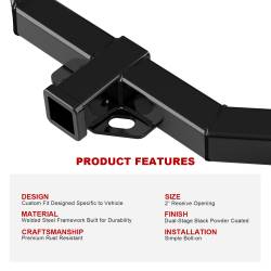 APS - APS Class III 2" Trailer Receiver Hitch for 14-19 Suabru Outback HT24CJB06 - Image 5