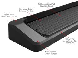 APS - APS iRunning Running Boards Black 07-10 Acura MDX IB08RAD1B - Image 4