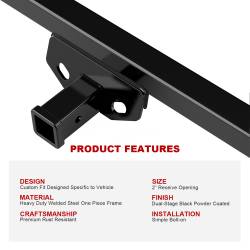 APS - APS HT18CBG58 Class III 2" Trailer Receiver Hitch for 98-03 Toyota Sienna - Image 5