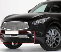 APS - APS Wire Mesh Bumper Grille-Polish for 09-10 Infiniti FX35/FX50 GR14GFG94T - Image 1