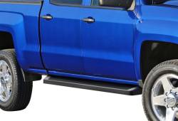 APS - APS iRunning Running Boards Black 07-18 Silverado/Sierra Crew IB03RJG1B - Image 1