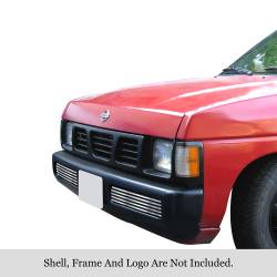 APS - APS Stainless Billet Bumper Grille-Polish for 95-97 Nissan Hardbody GR14HEA17S - Image 1