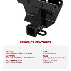 APS - APS Class III 2" Trailer Receiver Hitch for 05-10 Grand Cherokee HT18CFB58 - Image 5