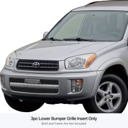 APS - APS Stainless Billet Bumper Grille Black for 01-03 Toyota RAV4 GR20FEE77J - Image 1