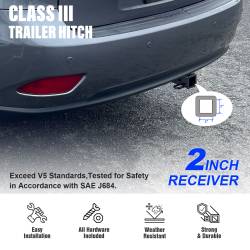 APS - APS Class III 2" Trailer Receiver Hitch for 10-15 Lexus RX HT18CJA43 - Image 3